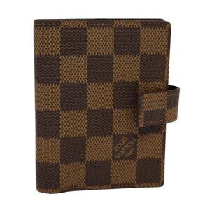 LOUIS VUITTON Damier Ebene Agenda Mini Day Planner Cover R20705 LV Auth 118844